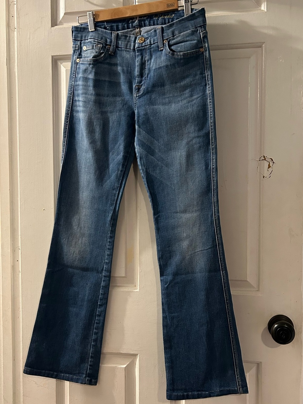 7 For All Mankind Medium Blue Flare Jeans